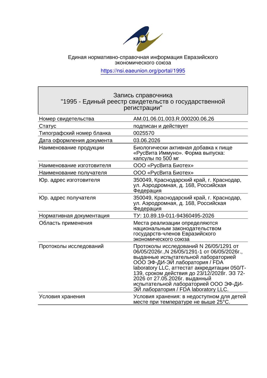 Свидетельство о государственной регистрации Фунгуликс